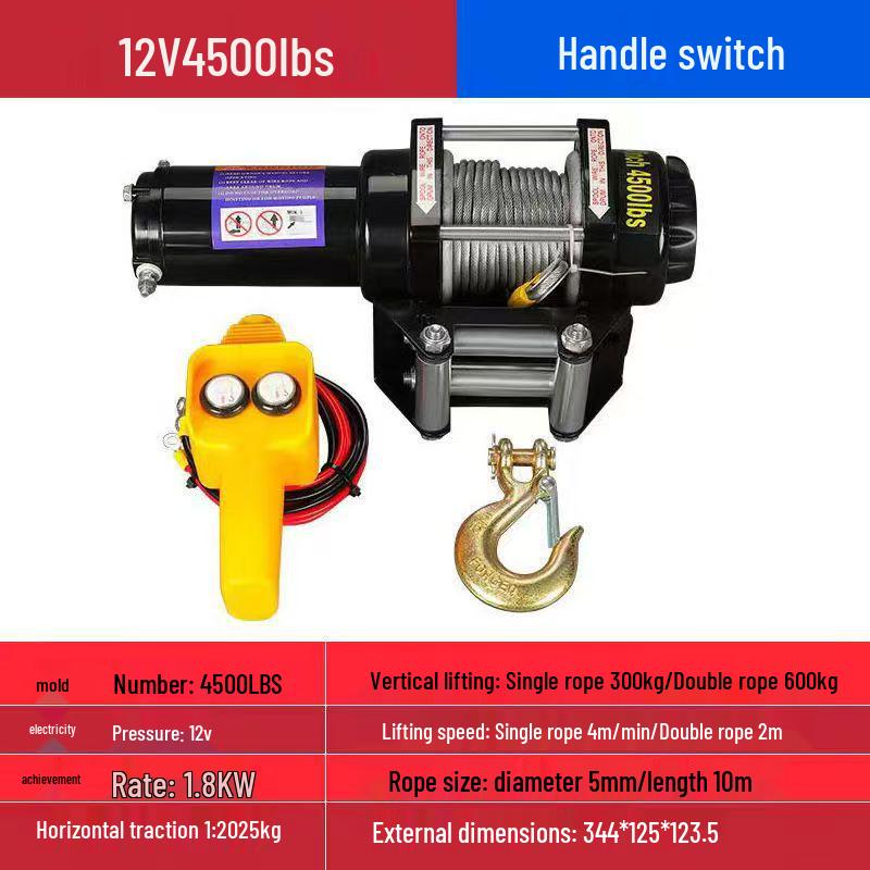 12V/24V Electric Off-Road Car Winch & Hoist