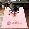 1PC Custom Name Ballerina Pink Theme Floor Mat Ideal for Living Room, Game Rooms, Office, Bedroom,Floor Mat Playful Design