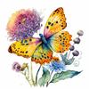 Colorful Butterflies And Flowers Wall Sticker Bathroom Toilet Decor Decals Living Room Cabinet Home Decoration Transparent Waterproof Decals M760