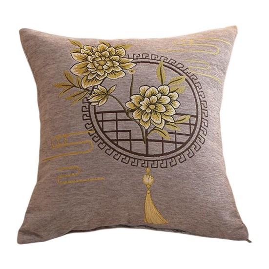 Poszewka na poduszkę w stylu chińskim miękka zmywalna oddychająca wygodna dekoracyjna poliestrowa domowa poduszka na sofę