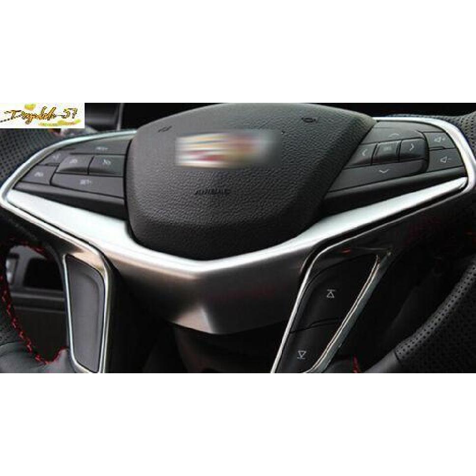 For Cadillac XT5 2016- Chrome Trim Cover Matte Moulding Steering Wheel NEW