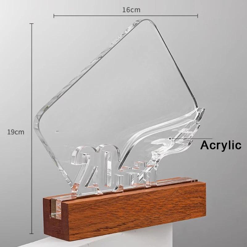 

Customized Metal Digital Anniversary Trophy, Crystal Trophy, Company Annual Meeting Award Carving Anniversary Commemoration, 1Pc