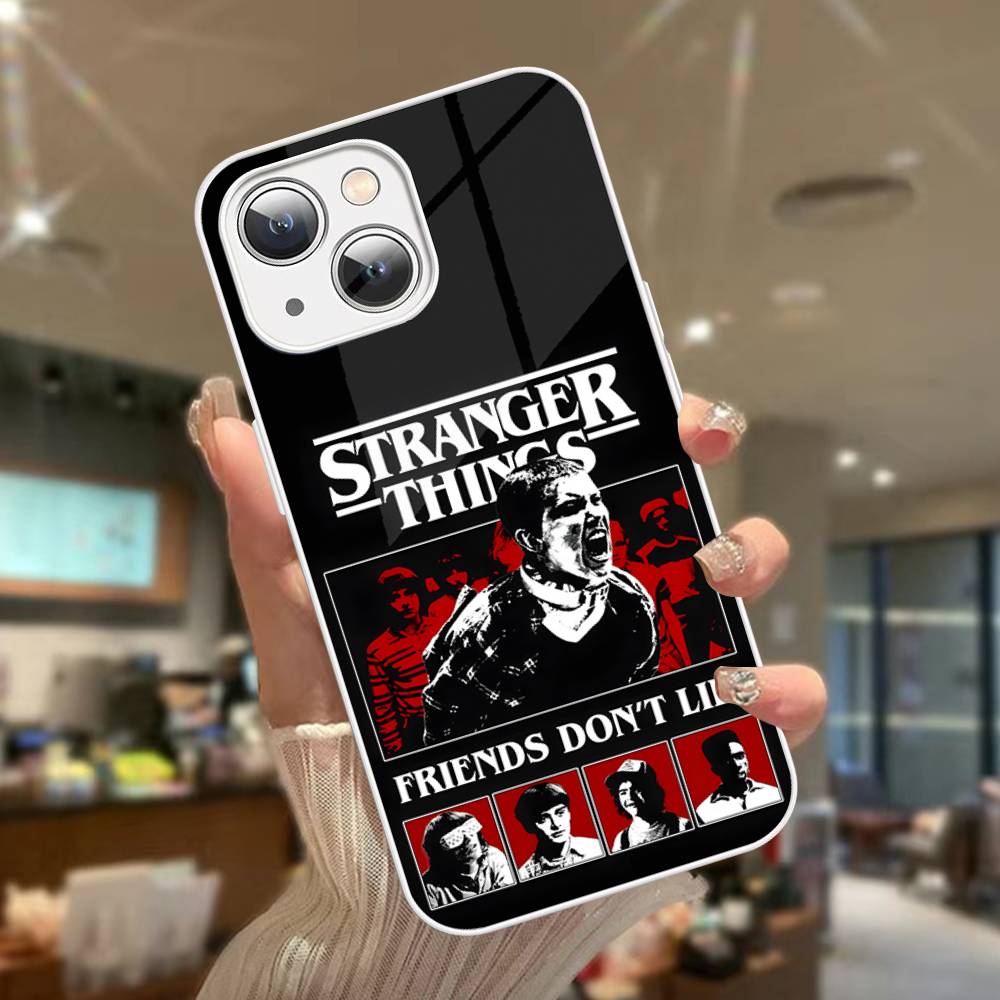 Hot S-Stranger T-Things For IPhone 14 13 12 Mini 11 Pro XS Max X XR 14 Plus Tempered Glass Cover