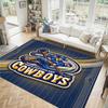 North Queensland Cowboys Design Crystal Velvet Carpet Cozy Non?Slip Printed Rug For Bedroom Living Room Entrance