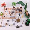 42Pcs Farm Animal Toy Set Plastic Farm Animal Figurines Tractor Fence Toy Farm Playset Educational Learning Toy Gift