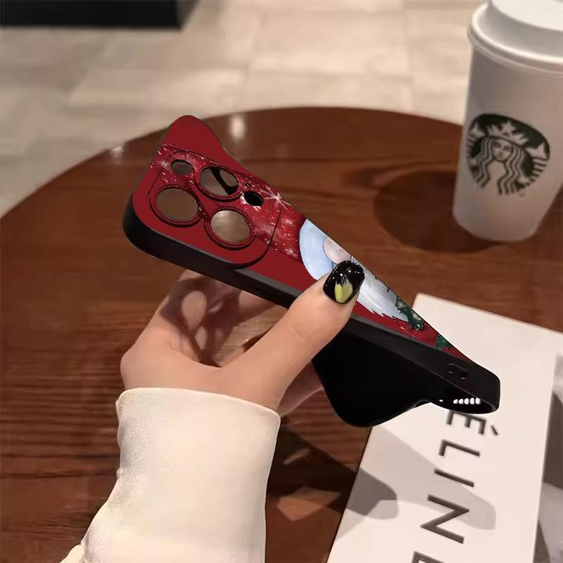 Santa Claus Elk Christmas Tree Phone Case For Samsung S25 S24 Ultra S23 Ultra S22 S21 S20 Plus Note 20 S24 23FE Shockproof Cover