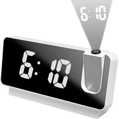 180° Projection Alarm Clock Radio Alarm Clock USB Digital Alarm Clock with Temperature Display