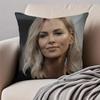 CCharlize Theron Cushion Cover Pillowcase Antidustmite Invisible Zipper Short Plush Sofa Cushion