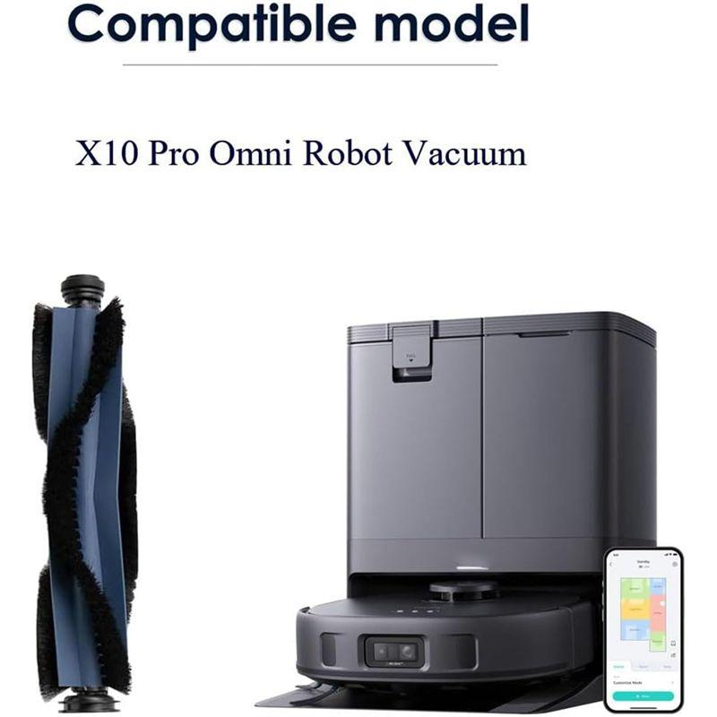 AEE4-Parts For Eufy X10 Pro Omni Robot Vacuum,1 Roller Brush,3 HEPA Filters,6 Side Brushes,6 Mop Cloths,6 Dust Bags