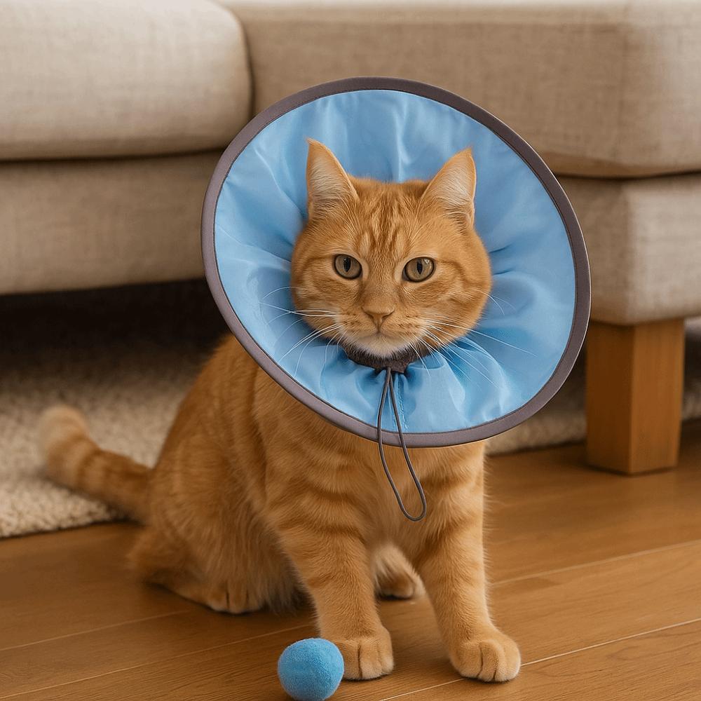 Anti-licking Pet Elizabethan Collar Waterproof Anti Biting Pet Grooming Collar Soft Adjustable Small Dog Headgear Neck Recovery blu