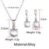1set/3pcs (Necklace + Earrings) Fashion Temperament Bridal Round Zircon Crystal Earrings Necklace Set, Alloy Jewelry Set