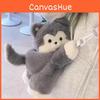 Gray Husky Puppy Cute Girl Chest Bag Soft Plush Toy Shoulder Bag For Children