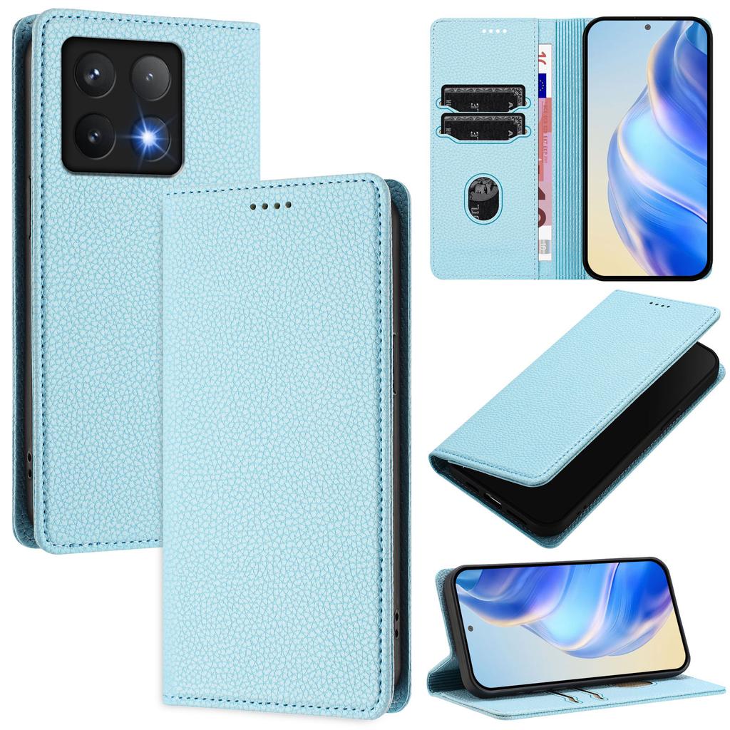 For Xiaomi 14T Pro Wallet Case RFID Blocking Litchi Texture Leather Mobile Cover