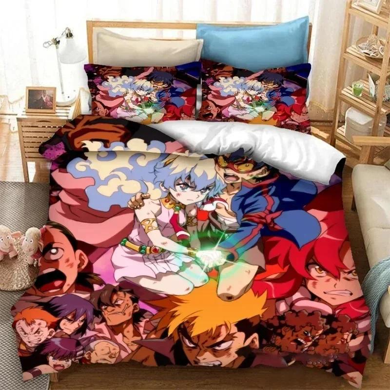 3D Print Anime Tengen Toppa Gurren Lagann Duvet Cover Bedding Set Double Twin Queen King For Adult Kid Bedclothes Quilt Cover