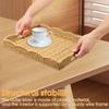 Imitation Rattan Tray Vintage Rectangular Serving Tray Decorative Tabletop Serving Baskets Multifunction Organizing Platter