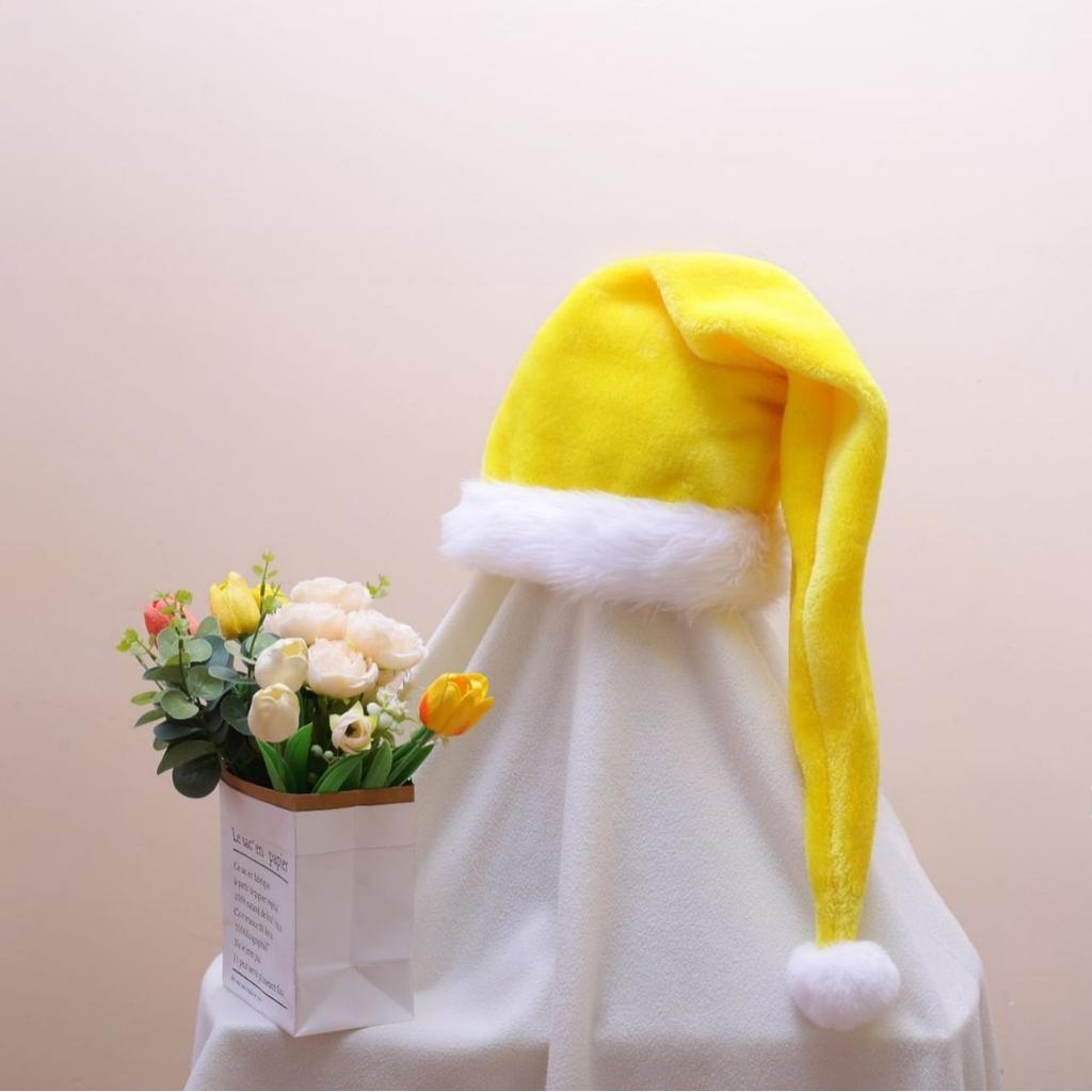 Long-Tail Santa Hat, Multiple Colors Available, Funny Christmas Hat for Xmas Party, Holiday Decoration,Gift for Adults and Kids