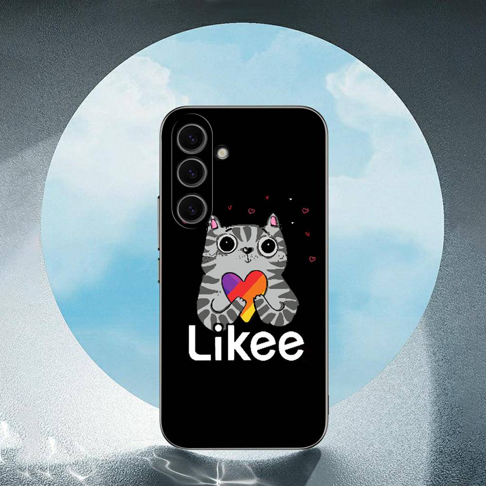 

Animals Cat love heart Funny Likee Luxury Black Phone Case For Samsung Galaxy S23 S24 S25 Ultra S22 Plus S21 SamsungS21