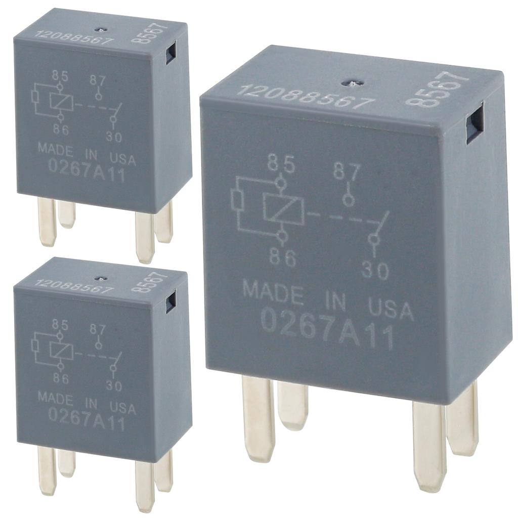 Kfz-Relais 12VDC 20A 4 Pins Autorelais Hochleistung Auto-Relais Steckertyp Relais für Auto Ersatzteilnummer 12088567