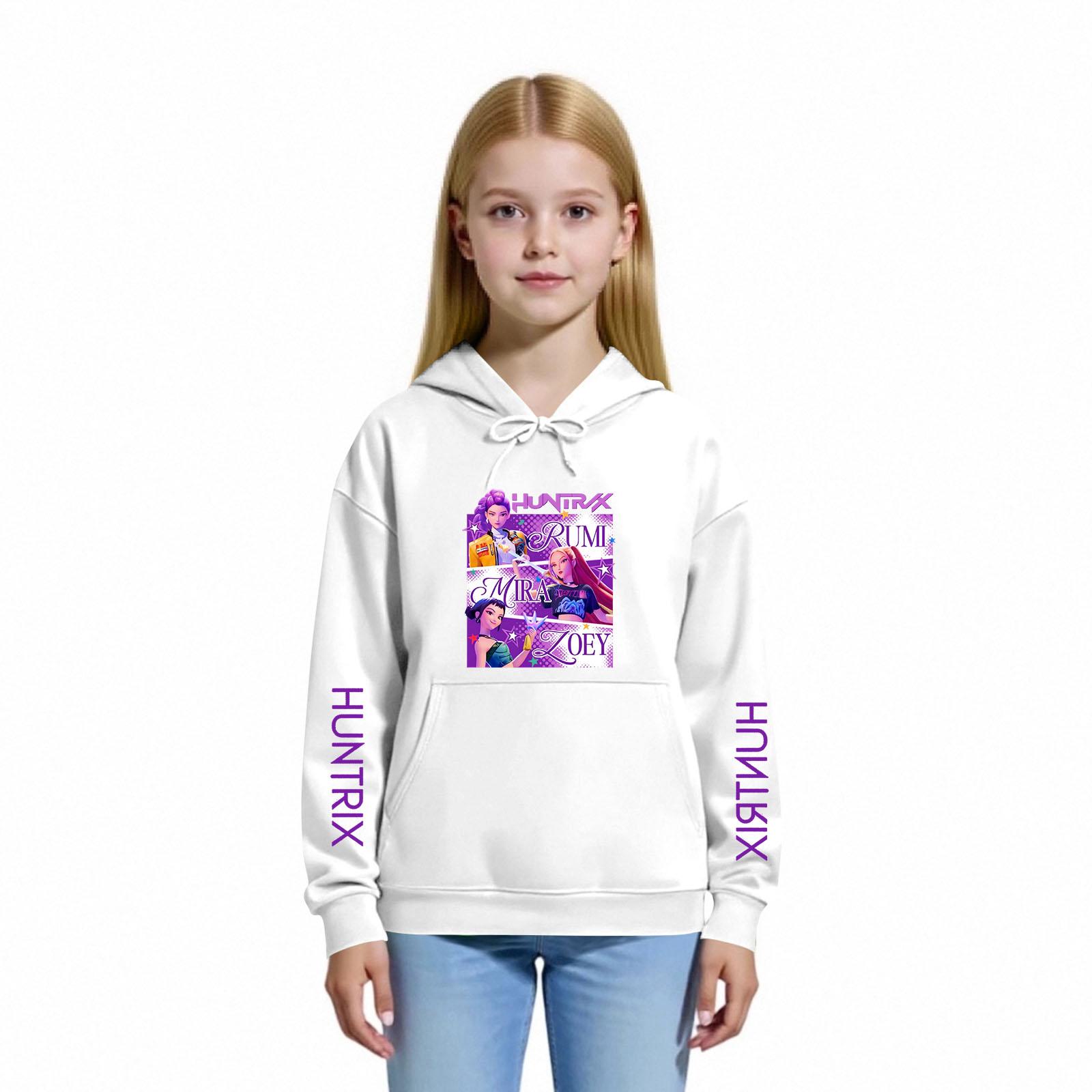 

Детская толстовка с капюшоном для мальчиков и девочек, модная толстовка с длинными рукавами и принтом 160