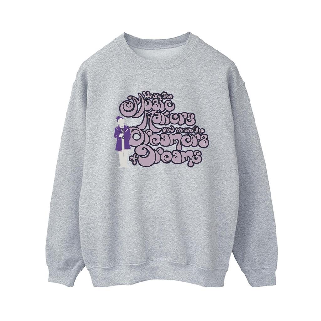 Willy Wonka Womens/Ladies Dreamers Text Sweatshirt