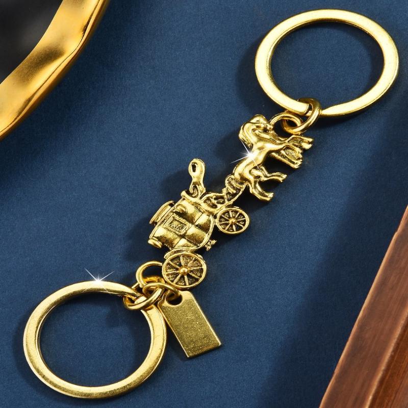 Car Key Double Chain Extended Accessories Personalized  Carriage Long Short Chain Bag Hanging Decoration