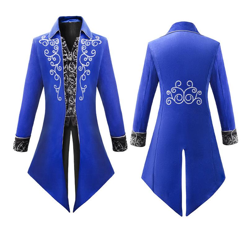 Retro Steampunk Gothic Embroidered Victorian Jacket Vintage Tailcoat Medieval Frock Coat Renaissance Costume For Men