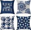 Navy Blue Throw Pillowcase Sofa Outdoor Decoration Pillow Cover Short Plush Pillowcase 45X45 Pillow Case Autumn Pillowcase