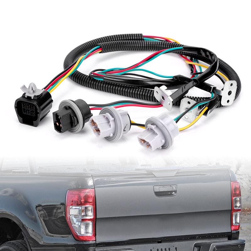 Rear Outer Tail Light Socket Wiring Harness No Bulbs For Ford Ranger Ute PX 2011~2022 Brake Taillight Lamp Cable Kit Accessories 1pc