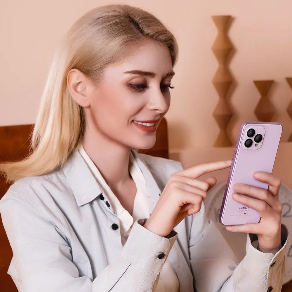 Cubot P80, Globální verze Android 13 Smartphone, 8 GB RAM, 256 GB ROM, NFC, 6,583palcový FHD+ displej, 48MP+24MP, 5200mAh baterie