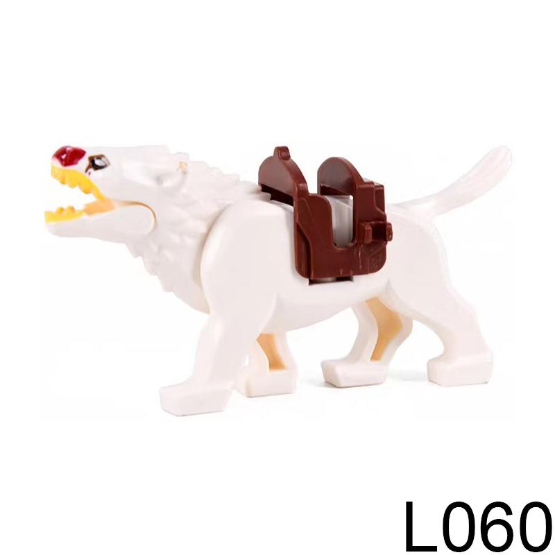 Magic Movies Medieval Animal Figure Building Blocks Dragon Elk Wild Boar Bighorn Sheep Dog Mini Model Bricks Toys DIY Kids Gifts
