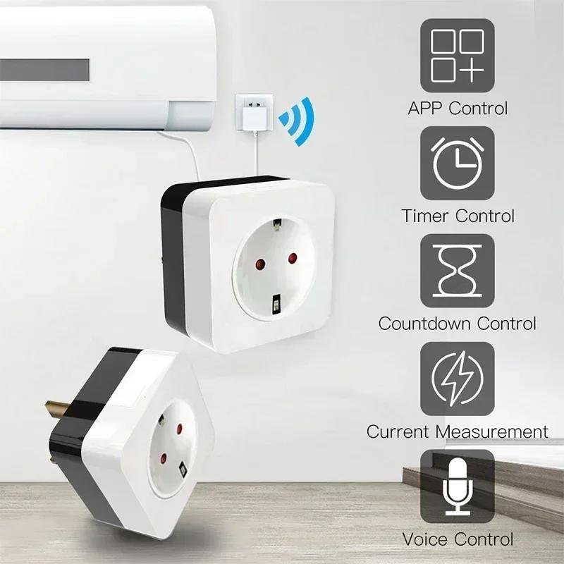 16A WiFi Air Conditioner Wall Plug Socket Companion Outlet IR Remote Controller Smart Life Tuya Work with Alexa Google UK US DE
