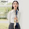 WENSLI Women's Floral Mulberry Silk Large Square Scarf