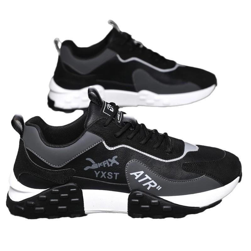 Autumn and winter new men's shoes fashionable and versatile casual height increase thick sole comfortable and lightweight men's trendy running shoes