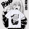 Chainsaw Man Power Anime T-shirt with Anime Pattern Cotton Short Sleeved T-shirt for Men and Women Summer Casual Streetwear