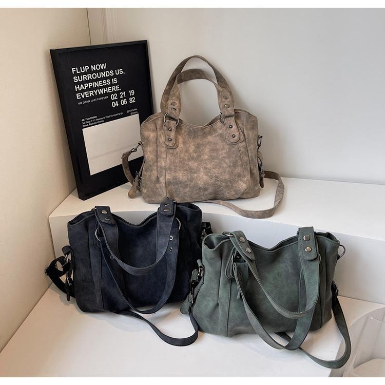 Large Capacity Tote Bag, New Women's Bag, Commuter Versatile Messenger Bag, Matte Solid Color Shoulder Bag, Underarm Bag.