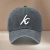 This Is a Comfortable And Trendy Adjustable Size Baseball Cap with HandWritten Letter K Pattern Unisex Easy Lightweight Curved