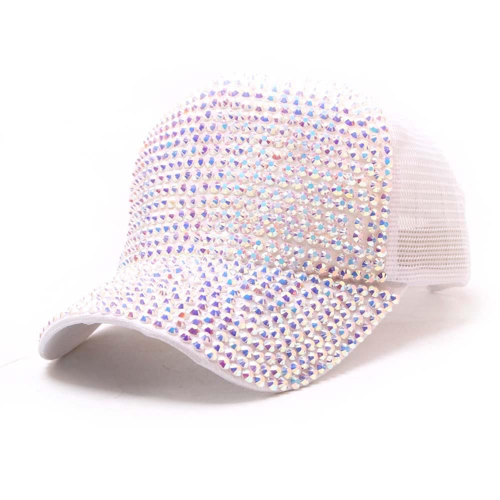 Women's Rhinestone-Inlaid Korean Style Baseball Cap - Sun Protection Fashion for Spring/Summer