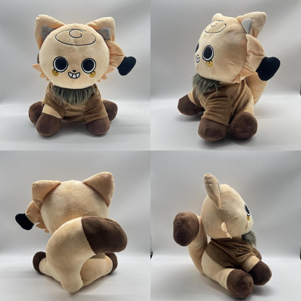 Dandys World Plush Cat Toy With Soft Short Plush For Kids And Adults