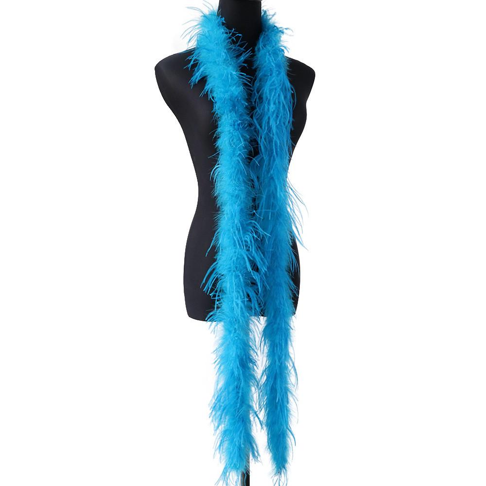 2 Meters/Bag South African Colorful Ostrich Feather Villus Fluff Bar Strip Dyed Pattern Performance Dress Hat Scarf