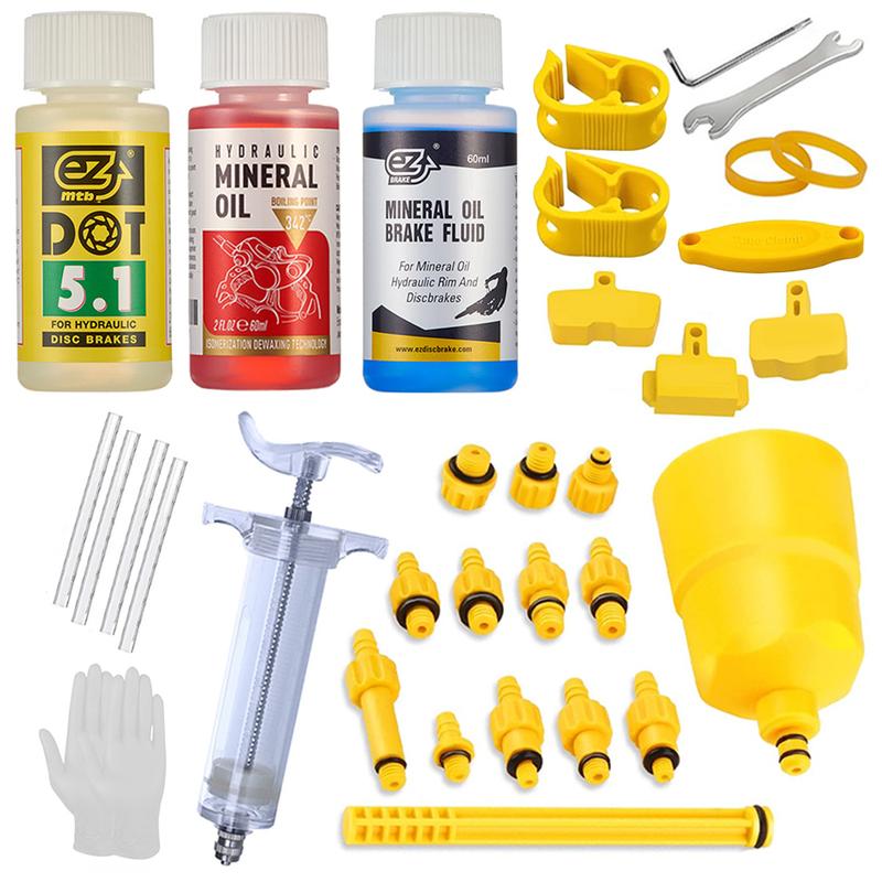 Bicycle Brake Oil Bleed Kit Tools 60ML Brake Mineral Oil Bike Brake Repair Tool For Shimano Hydraulic Disc Brake Bleeding Tool