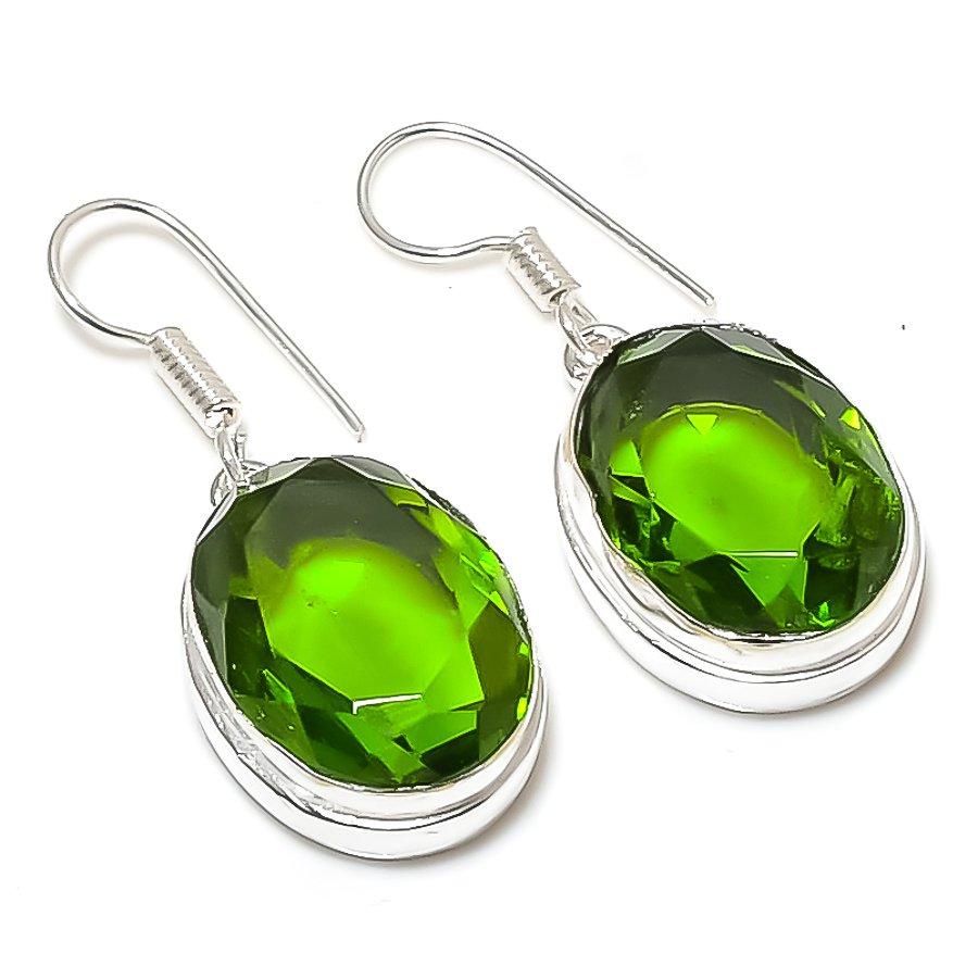 

Peridot Gemstone Handmade Ethnic Jewelry Earring 1.46 SR-7748