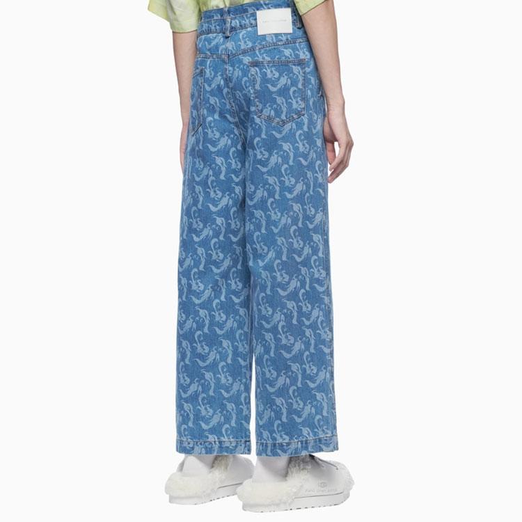 Feng Chen Wang Jeans Men's Blue Moderate Straight Fit Pants FMS13TR03