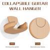 BURNING&LIN Folding Guitar Wall Mount Hanger, Solid Wood and Cork Original Design, Space-Saving Mount Holder, Hook Stand Wall for Acoustic, Banjo, Bas