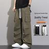 VUUG Men's Cotton Loose Straight Cargo Pants