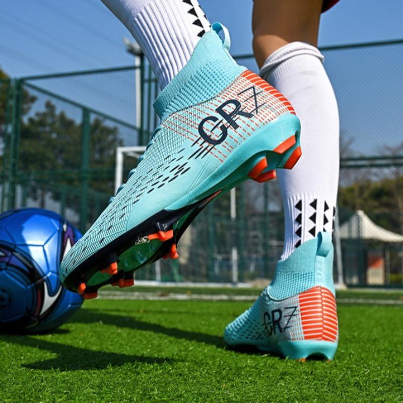 Men Football Shoes Summer Breathable Training Shoes Light Outdoor Sneakers High Top Wear-resistant,anti Slip Woven Football Shoe