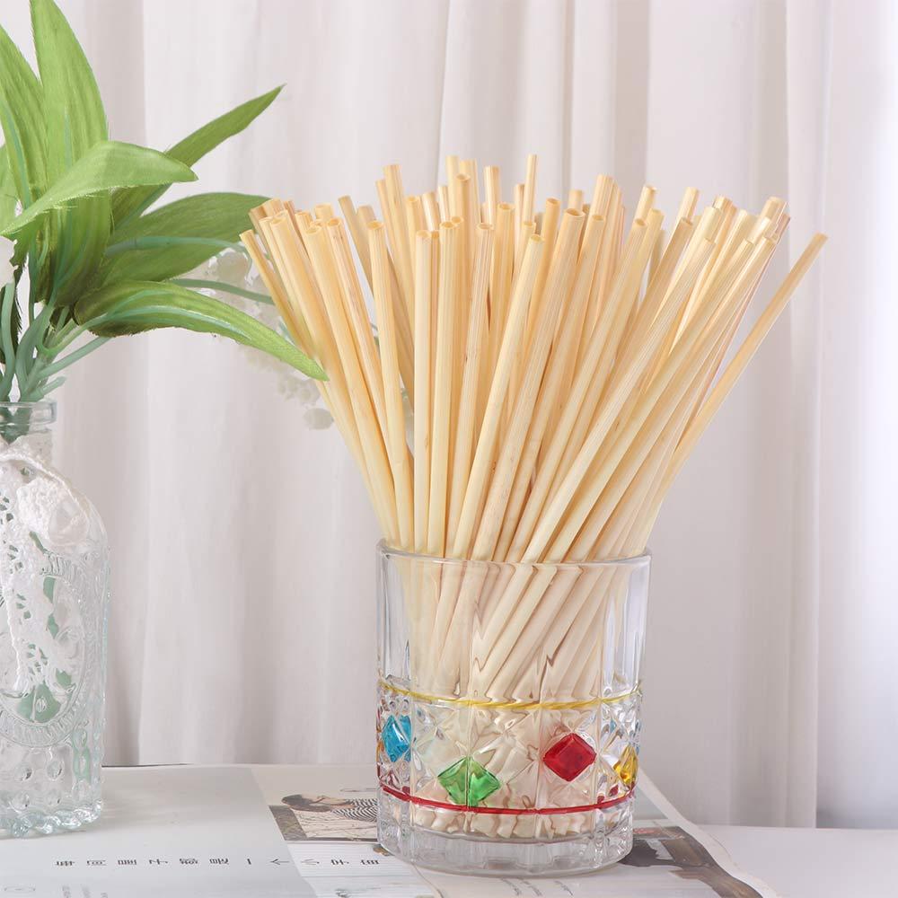 100Pcs Eco-Friendly Wheat Drinking Straws 20cm Degradable Straws Environmentally Straws  Drinkware