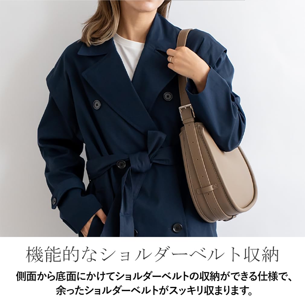 Vita Felice Belt Handle Shoulder Bag for Women [VITAFELICE] 2-way inb-10084p (Gray Beige)