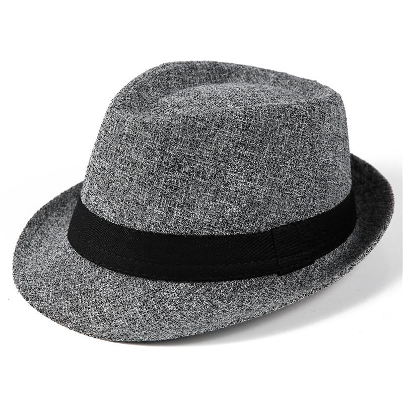 Top Hat Men's Vintage Jazz Hat Spring Summer Autumn Suit Hat British Gentleman's Hat