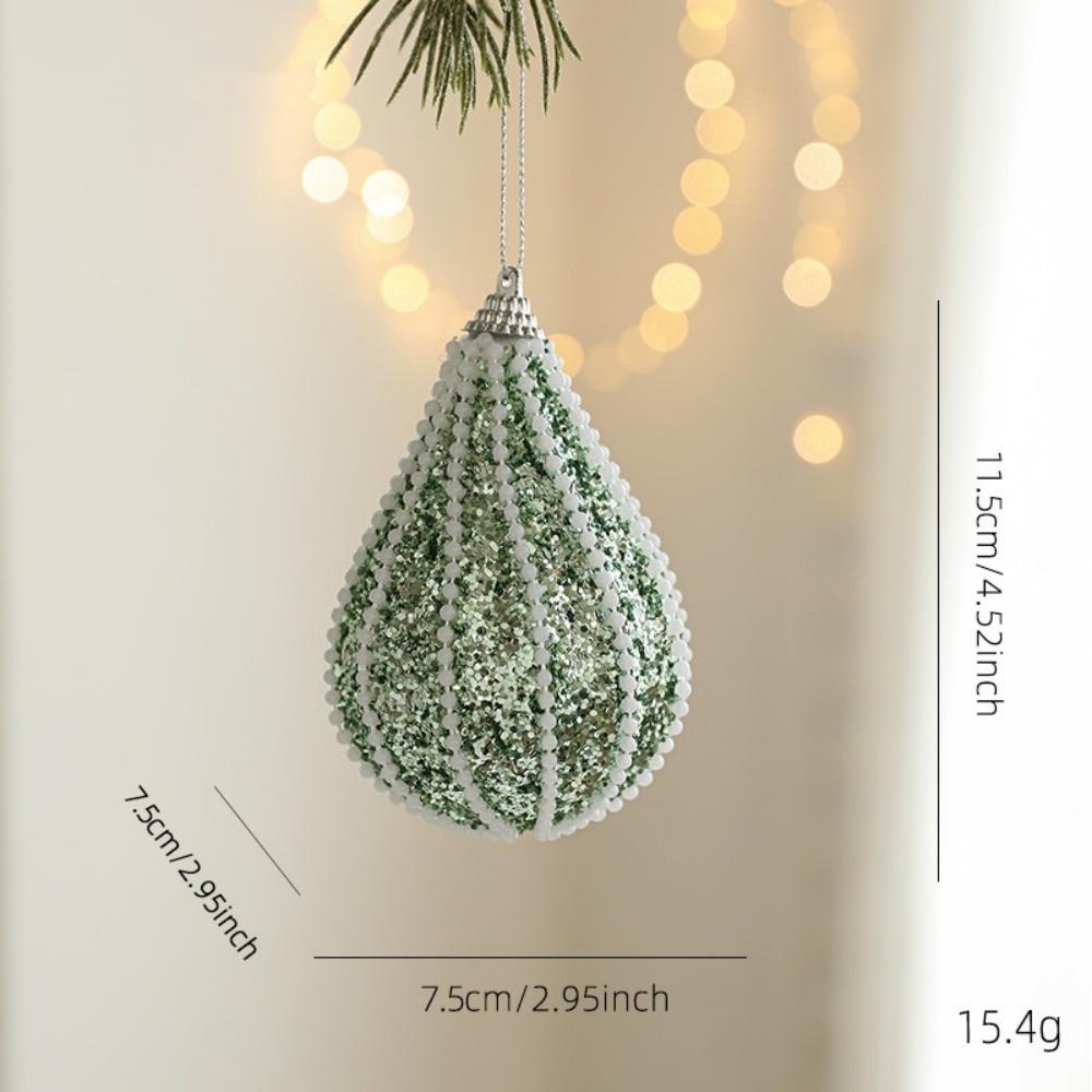 New Green Glitter Sequins Foam Christmas Ball Christmas Tree Hanging Ornaments for Home New Year Christmas Decoration