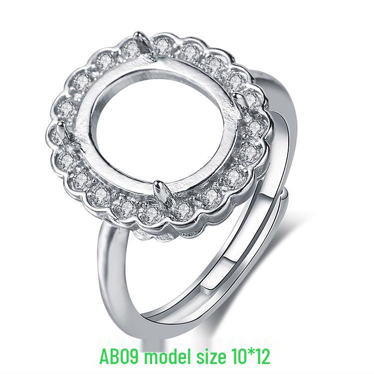 Silver-Plated Adjustable Ring Setting for Women - Multiple Sizes Available